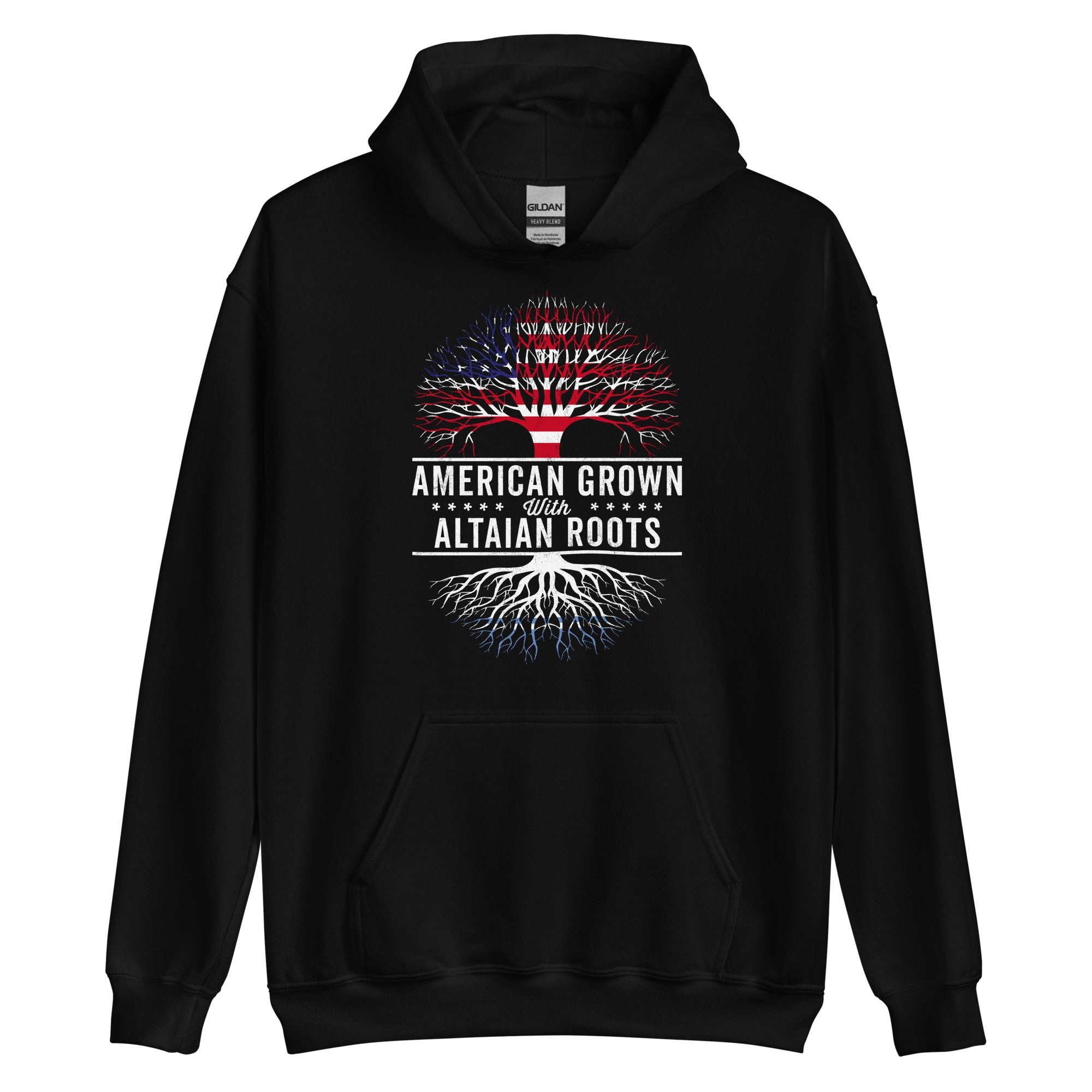 American Grown Altaian Roots Flag Hoodie