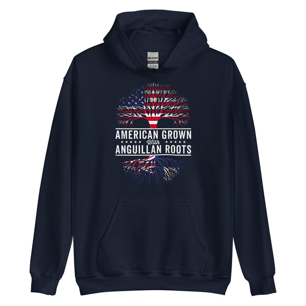 American Grown Anguillan Roots Flag Hoodie