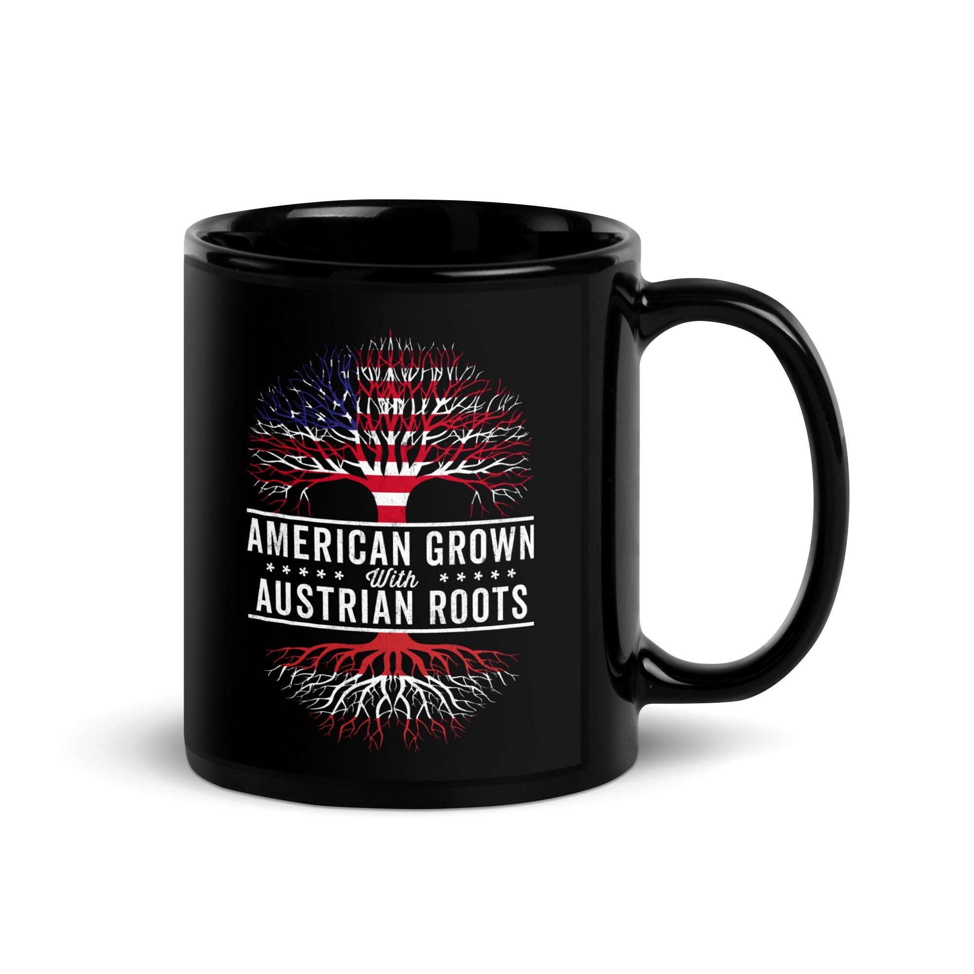 American Grown Austrian Roots Flag Mug