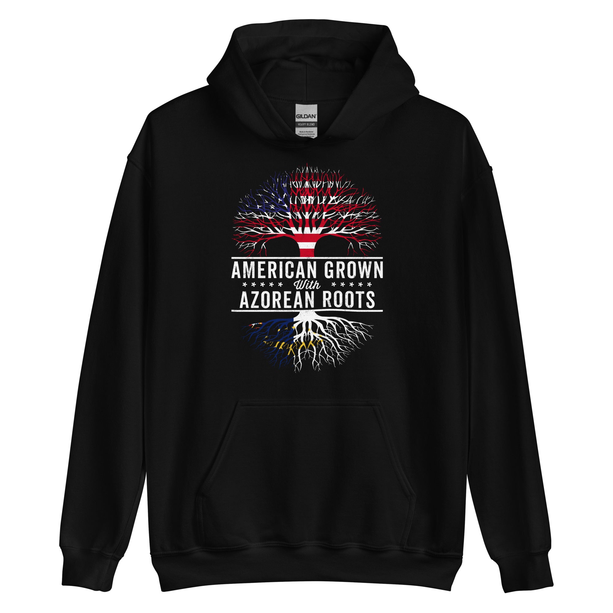 American Grown Azorean Roots Flag Hoodie