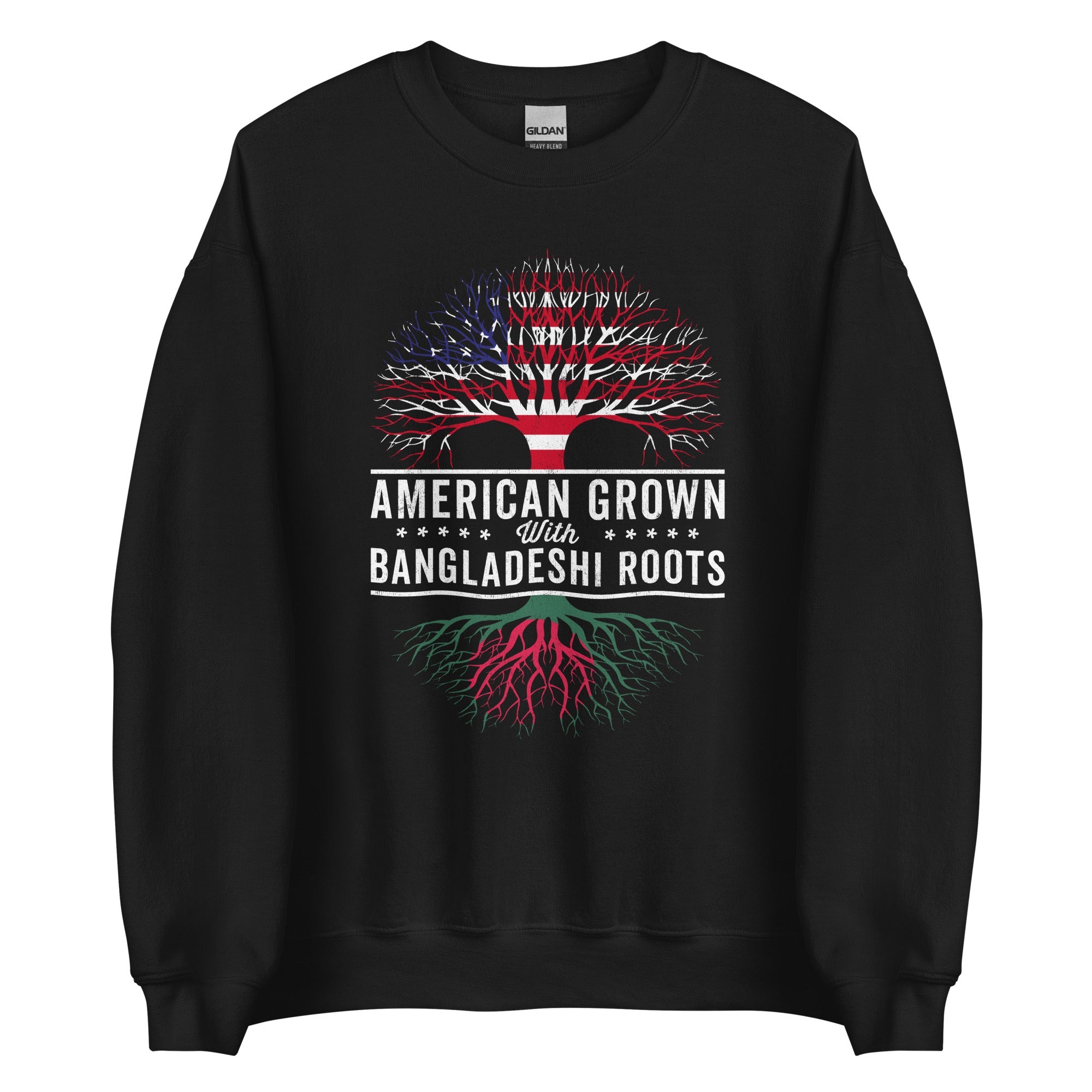 American Grown Bangladeshi Roots Flag Sweatshirt