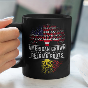 American Grown Belgian Roots Flag Mug