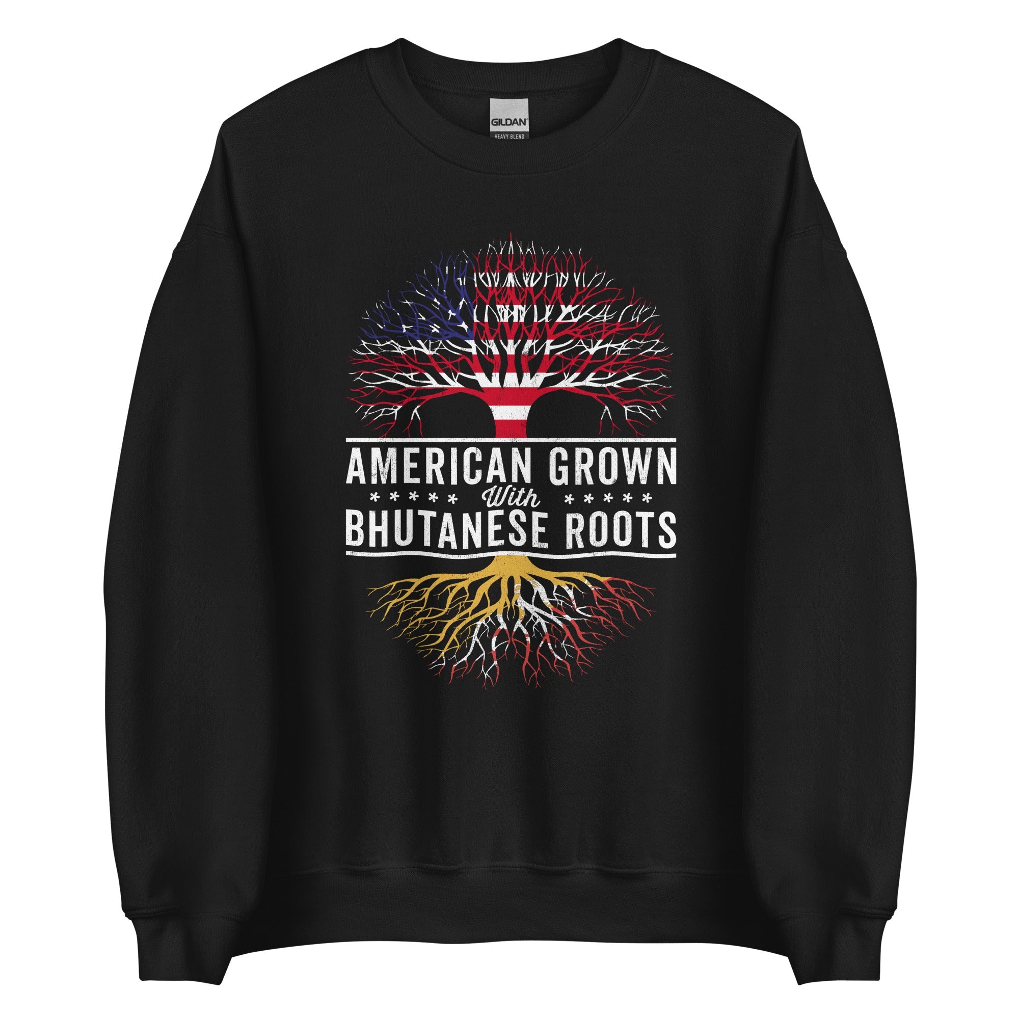 American Grown Bhutanese Roots Flag Sweatshirt