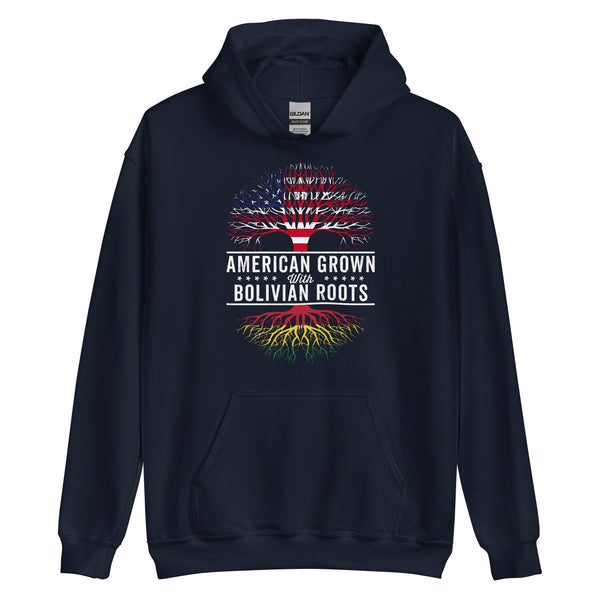 American Grown Bolivian Roots Flag Hoodie