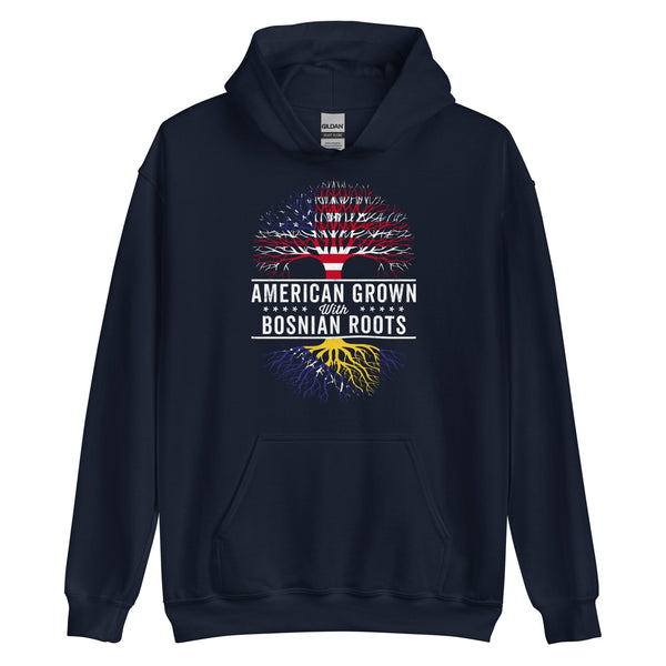 American Grown Bosnian Roots Flag Hoodie