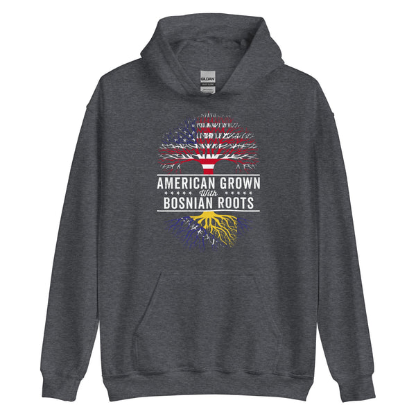 American Grown Bosnian Roots Flag Hoodie