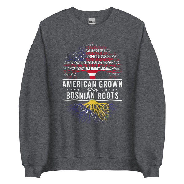 American Grown Bosnian Roots Flag Sweatshirt