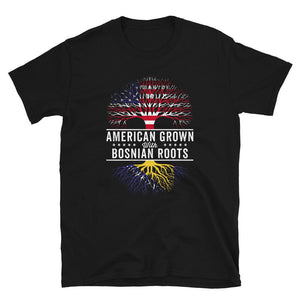 American Grown Bosnian Roots Flag T-Shirt