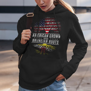 American Grown Bruneian Roots Flag Hoodie