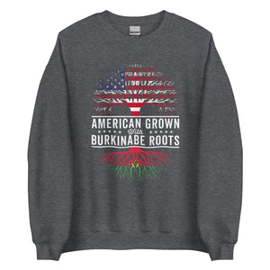 American Grown Burkinabe Roots Flag Sweatshirt