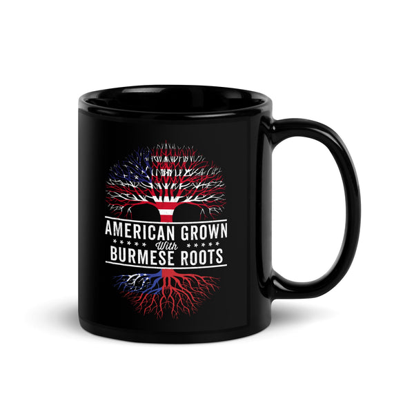 American Grown Burmese Roots Flag Mug