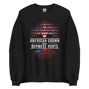 American Grown Burmese Roots Flag Sweatshirt