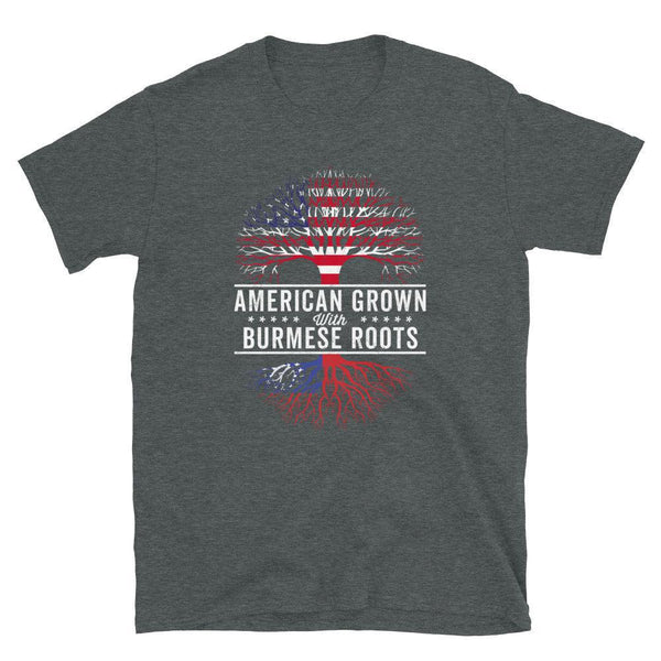 American Grown Burmese Roots Flag T-Shirt