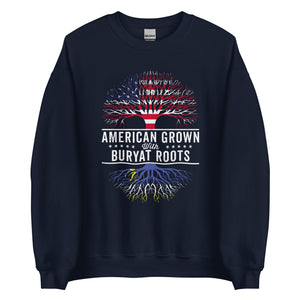 American Grown Buryat Roots Flag Sweatshirt