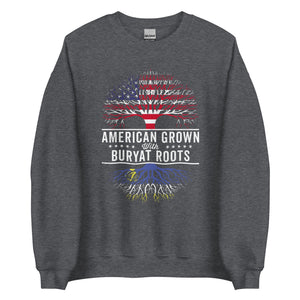 American Grown Buryat Roots Flag Sweatshirt