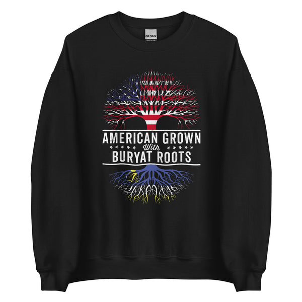 American Grown Buryat Roots Flag Sweatshirt