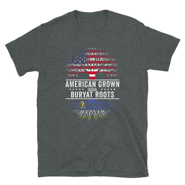 American Grown Buryat Roots Flag T-Shirt