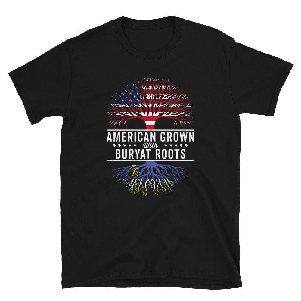 American Grown Buryat Roots Flag T-Shirt