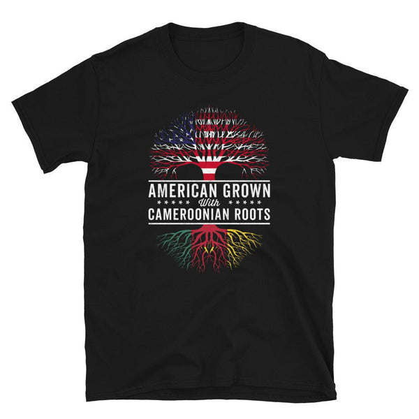 American Grown Cameroonian Roots Flag T-Shirt