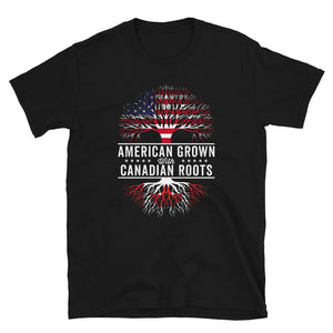 American Grown Canadian Roots Flag T-Shirt