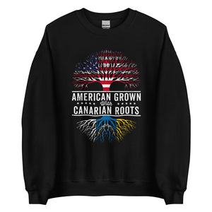 American Grown Canarian Roots Flag Sweatshirt