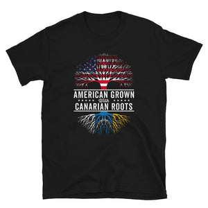 American Grown Canarian Roots Flag T-Shirt