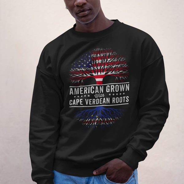 American Grown Cape Verdean Roots Flag Sweatshirt
