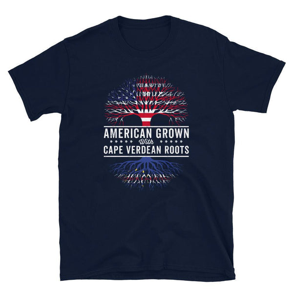 American Grown Cape Verdean Roots Flag T-Shirt