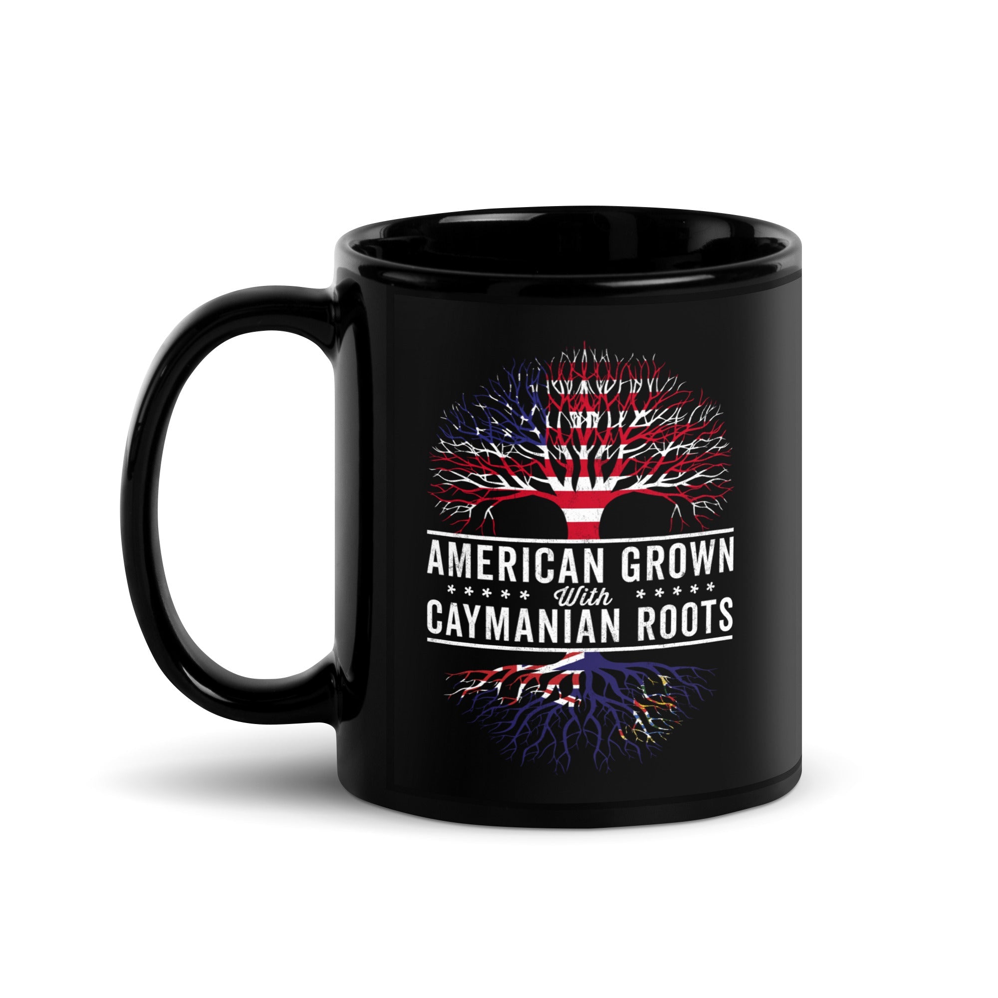 American Grown Caymanian Roots Flag Mug