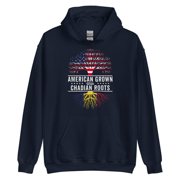 American Grown Chadian Roots Flag Hoodie