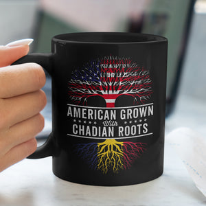 American Grown Chadian Roots Flag Mug