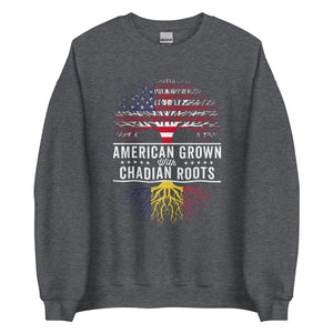 American Grown Chadian Roots Flag Sweatshirt