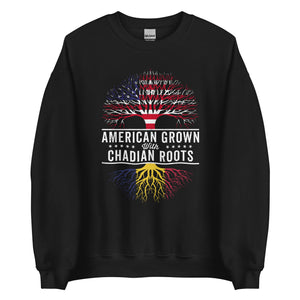 American Grown Chadian Roots Flag Sweatshirt