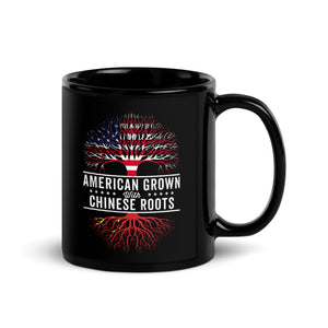 American Grown Chinese Roots Flag Mug