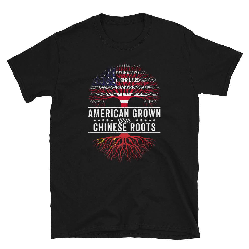 American Grown Chinese Roots Flag T-Shirt