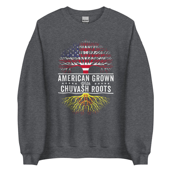 American Grown Chuvash Roots Flag Sweatshirt