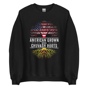 American Grown Chuvash Roots Flag Sweatshirt