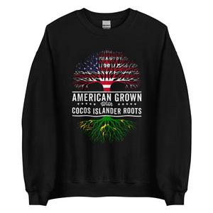 American Grown Cocos Islander Roots Flag Sweatshirt