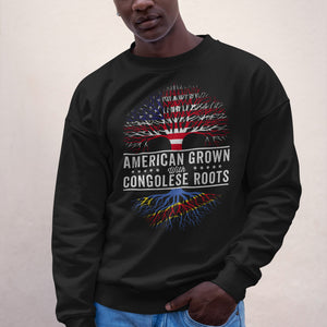 American Grown Congolese Roots Flag Sweatshirt
