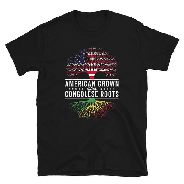 American Grown Congolese Roots Flag T-Shirt