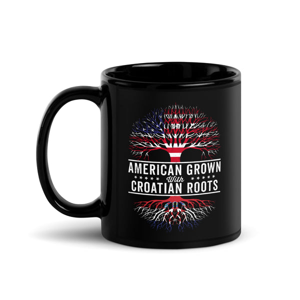 American Grown Croatian Roots Flag Mug