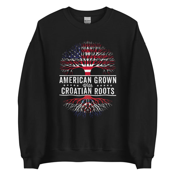 American Grown Croatian Roots Flag Sweatshirt