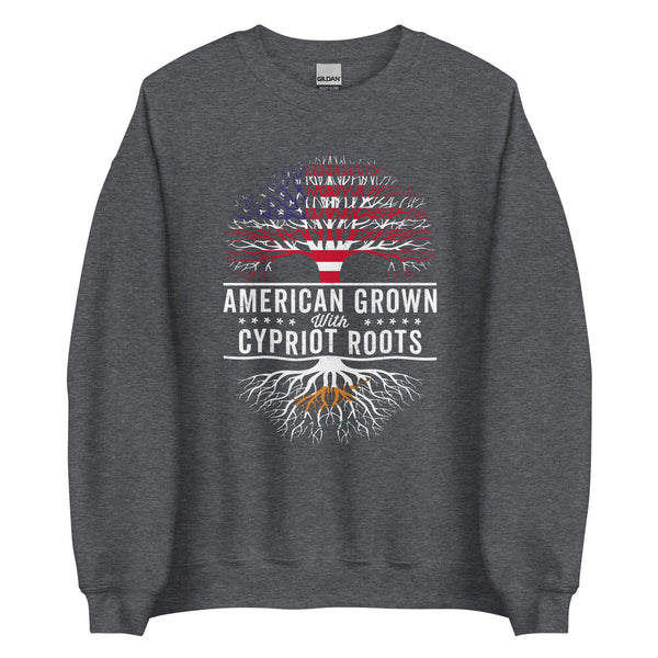 American Grown Cypriot Roots Flag Sweatshirt