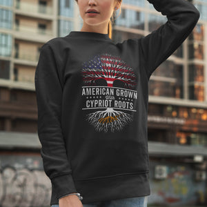 American Grown Cypriot Roots Flag Sweatshirt