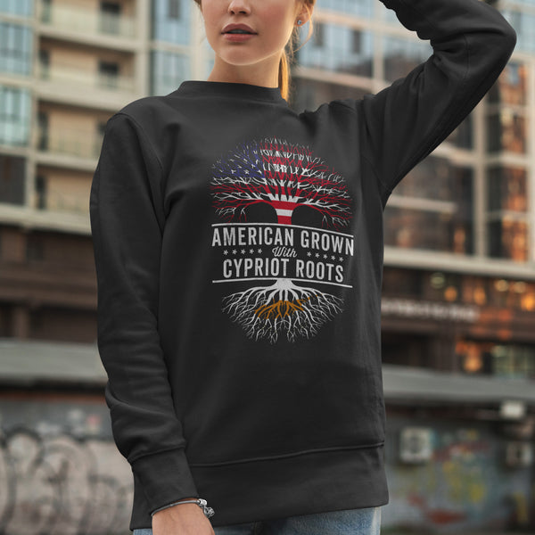 American Grown Cypriot Roots Flag Sweatshirt