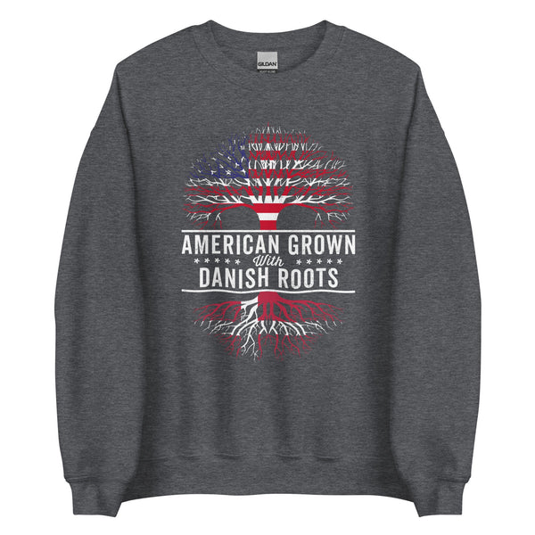 American Grown Danish Flag Roots Flag Sweatshirt