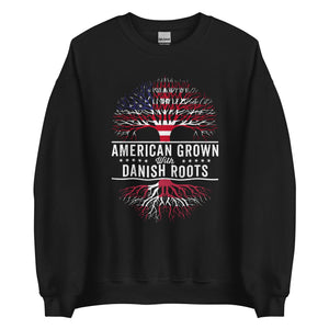 American Grown Danish Flag Roots Flag Sweatshirt