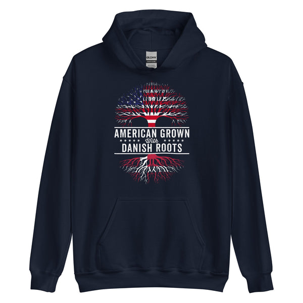 American Grown Danish Flag Roots Flag Hoodie