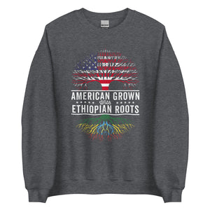 American Grown Ethiopian Roots Flag Sweatshirt