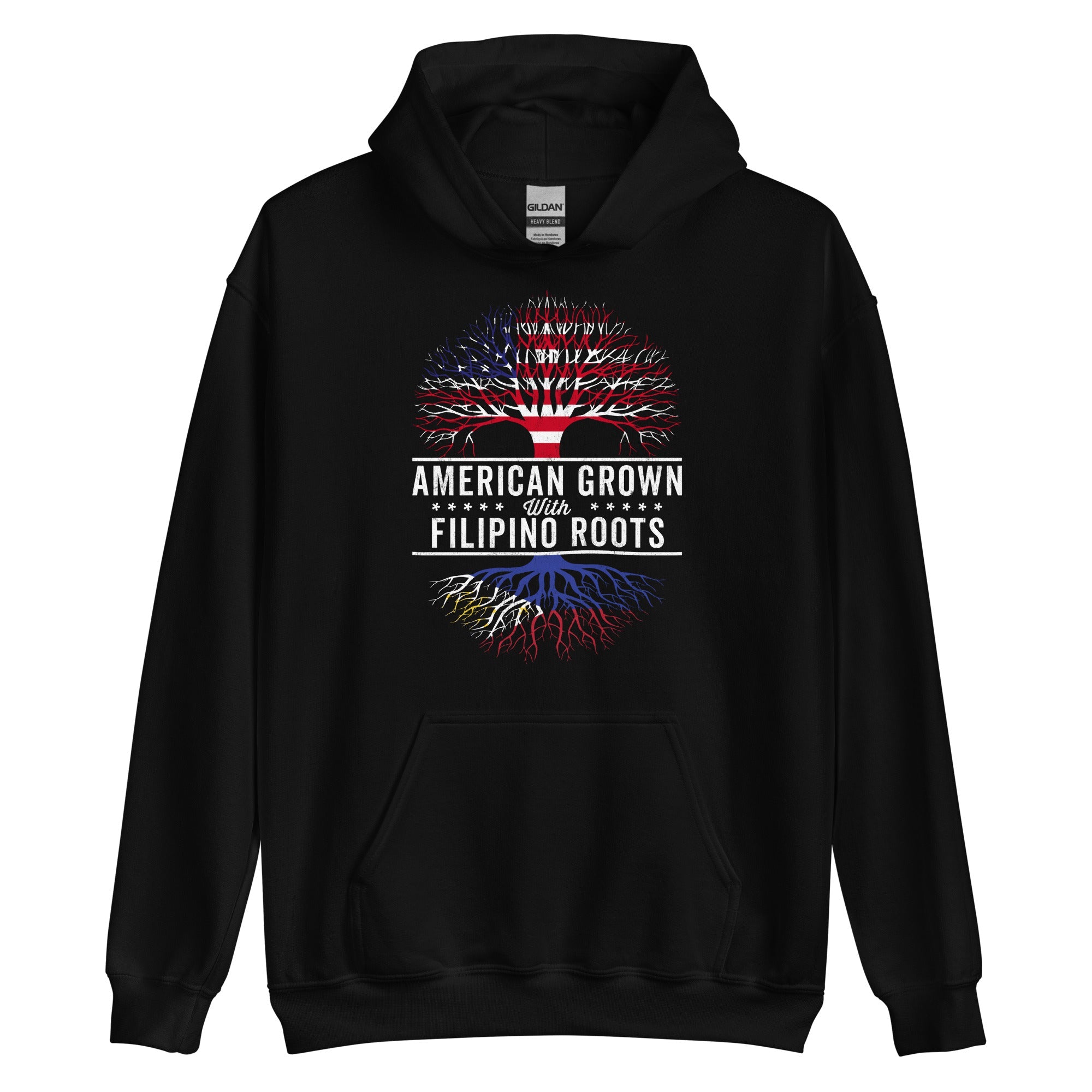 American Grown Filipino Roots Flag Hoodie